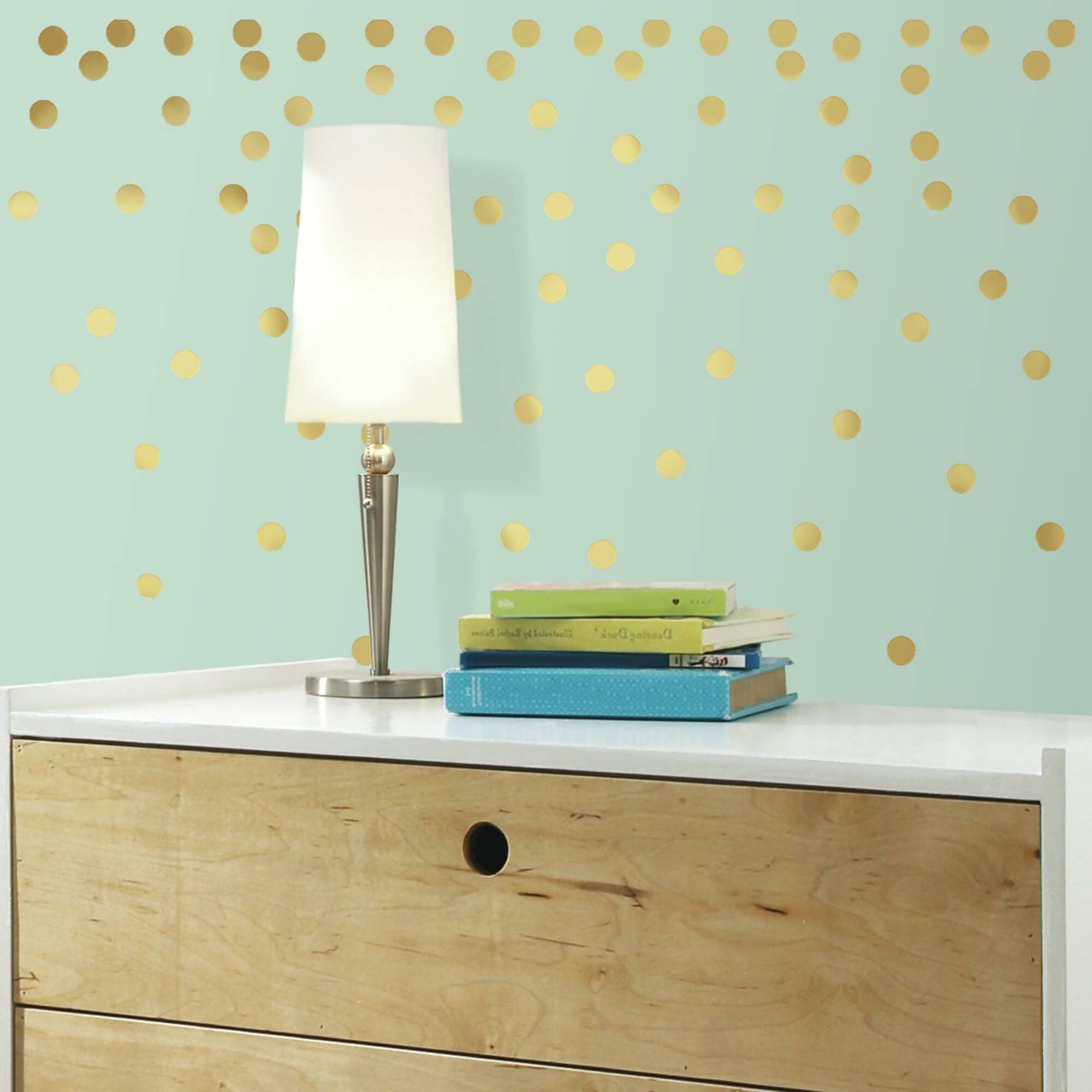 RoomMates Gold Confetti Dots Peel & Stick Wall Decals